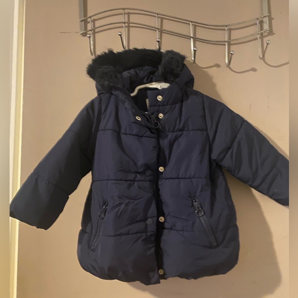 Zara baby girl Navy Blue Kids Puffer Jacket